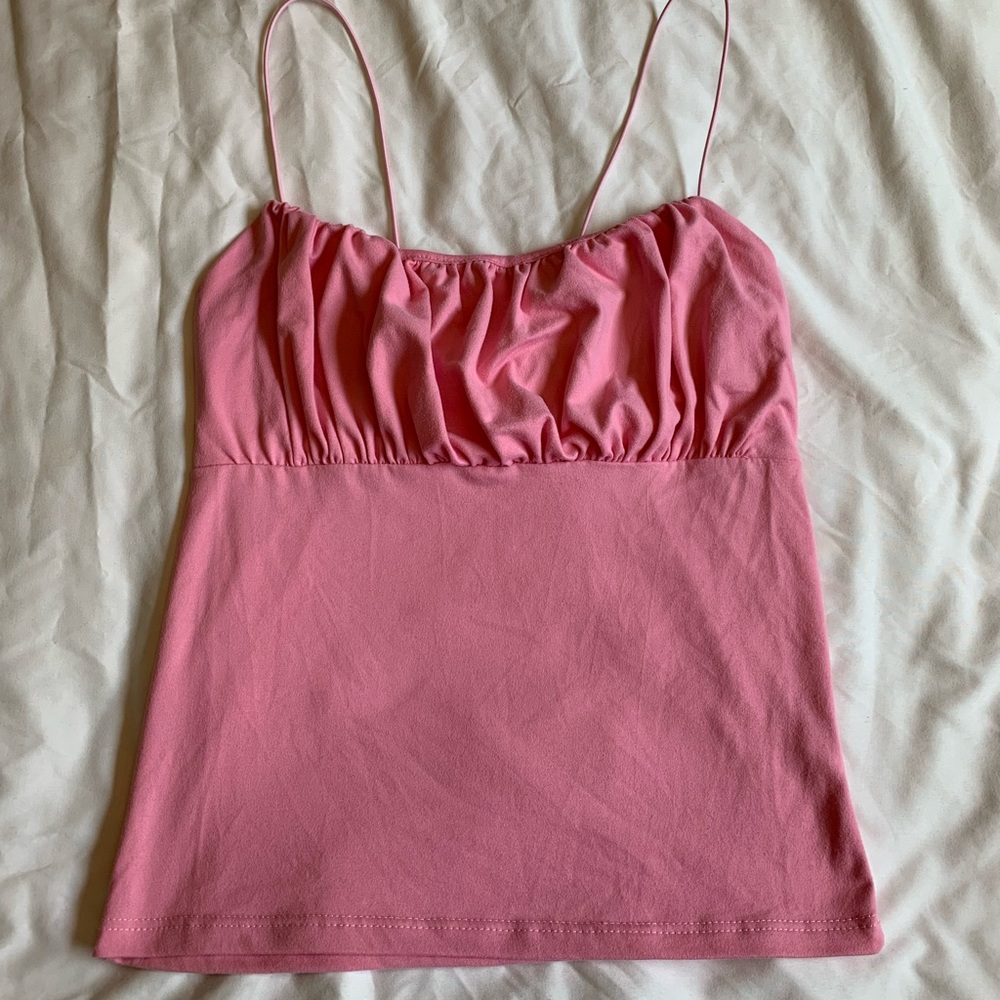 Pink Rouched Top